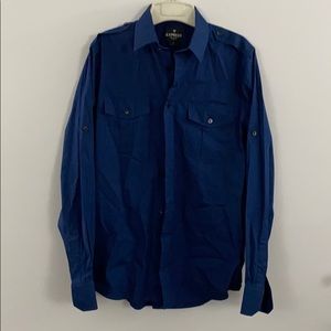 Express. Button down. Medium
